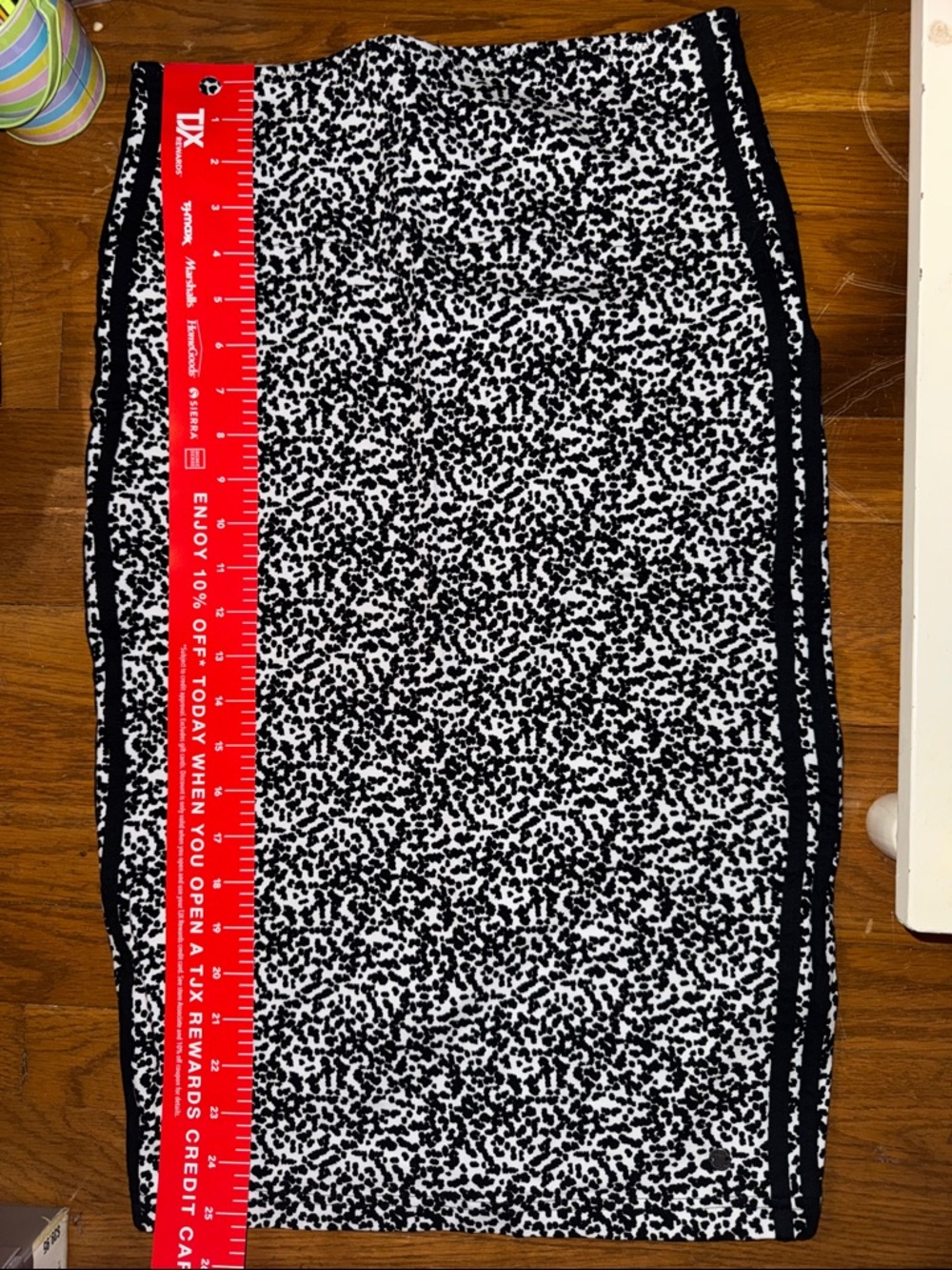 Black & White Printed Pencil Skirt tube strapless dress polka dot Dalmatian